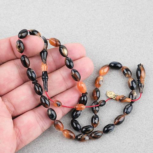 Kadim Katalin Eski Kalemlik Obje Usta i mzal Arpa Kesim 6x11mm Tesbih