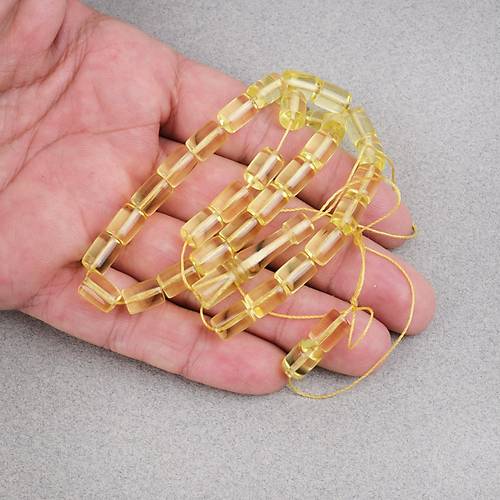 U�ak Cam� Kesme Kesim 7x9mm Tesbih - �effaf Sar�