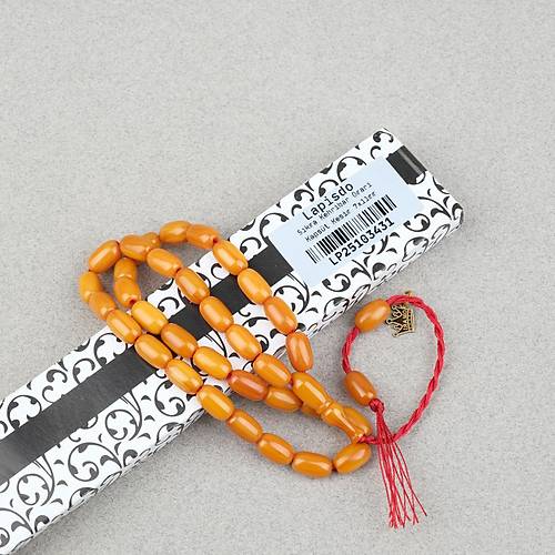 Omari S�kma Kehribar Kaps�l Kesim Oturtma �mameli Sistemli 7x11mm Tesbih