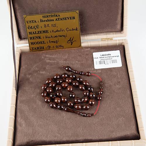 Katalin �ubuk Beyzi Kesim 8.5x11.5mm Tesbih - �brahim Atasever Usta ��i