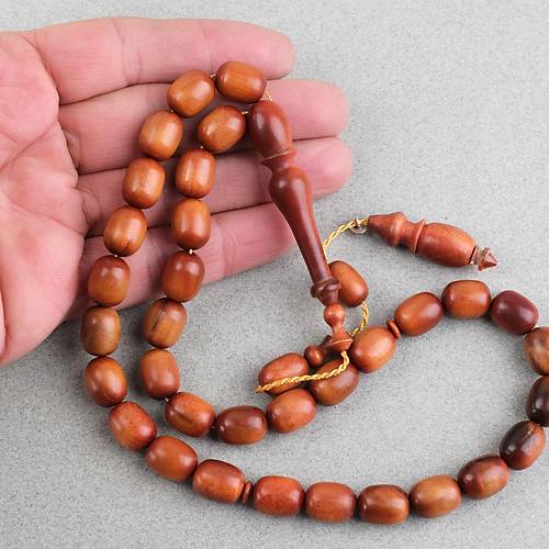 Gergedan A�ac� Usta ��i �mzal� Yumurta Kesim 10x13mm Tesbih