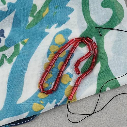 Ate� Kehribar Kesme Kesim 4x7mm Tesbih- K�rm�z�