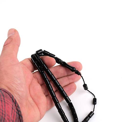 Erzurum Oltu Yumu�ak Kesme Kesim 6.5x9.5mm Tesbih