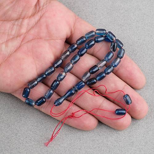S�kma Kehribar Kaps�l Kesim Bilek Boy 5x8mm Tesbih P�sk�ls�z Mavi