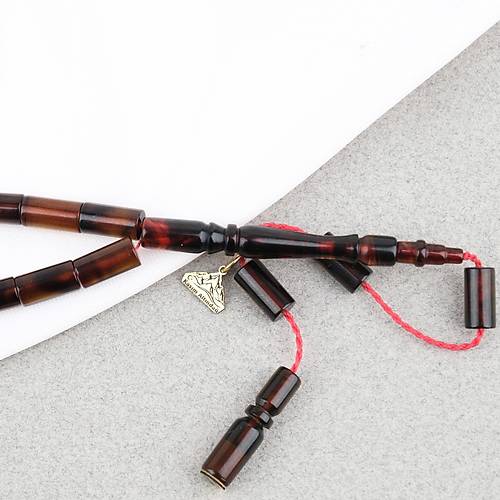 S�kma Kehribar Sistemli Kesme Kesim 5x10mm Kas�m Alt�nda� �mzal� Tesbih