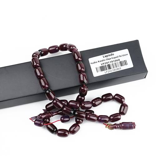 Kadim Katalin Eski Obje Usta i mzal Kapsl Kesim 8x12mm Tesbih -Vine r