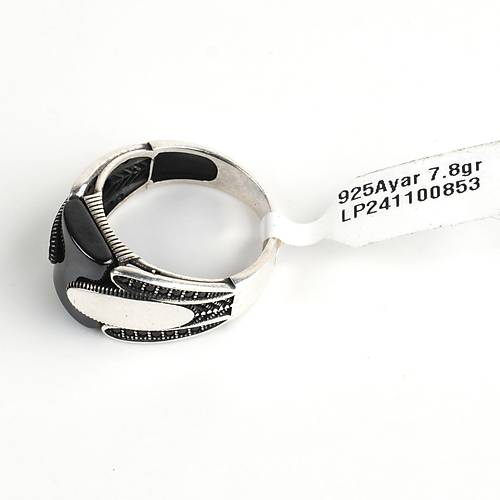 Onix Mikro Zirkon 925Ayar Gm Erkek Yzk