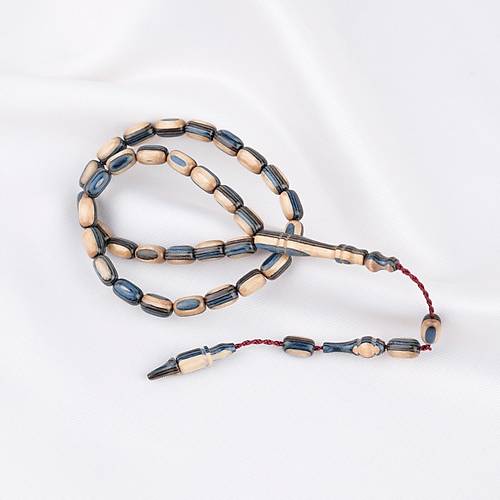 Kafur A�ac� Bilekboy Kaps�l Kesim 4.5x7.5mm Tesbih Bej-Ye�il