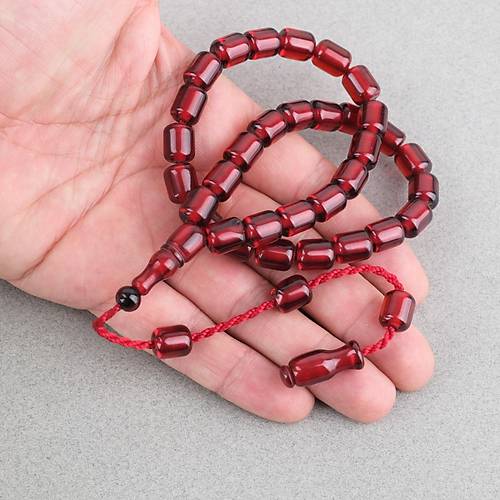 Ate� Kehribar Kaps�l Kesim 9x11mm Tesbih