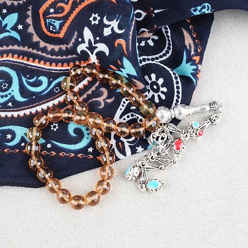 Zultanit Metal �mameli K�re Kesim 9mm Tesbih