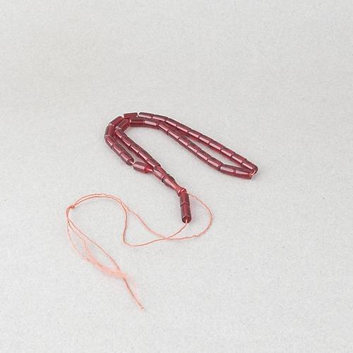 U�ak Cam� Kesme Kesim 6x10mm Tesbih P�sk�ls�z Koyu K�rm�z�
