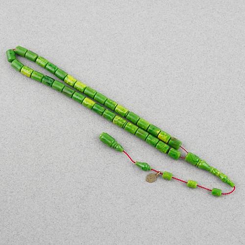 Kadim Katalin Eski Obje Usta ��i �mzal� Bilek Boy Kaps�l Kesim 6x8mm Tesbih