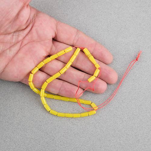 U�ak Cam� Kesme Kesim 4x8mm Tesbih - Sar�