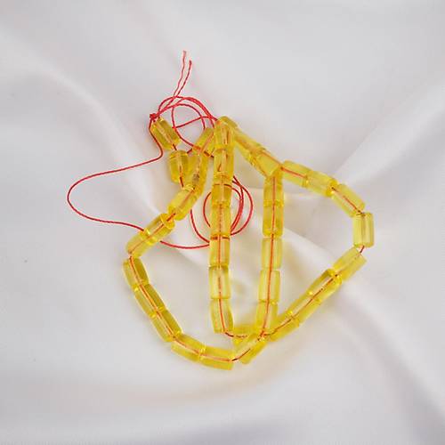 U�ak Cam� Kesme Kesim 7x10.5mm Tesbih - �effaf Llimon Sar�