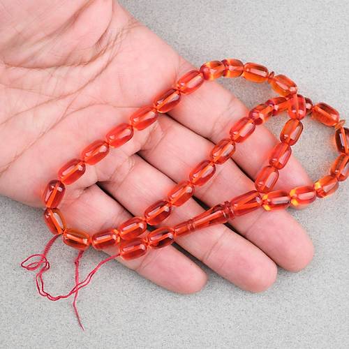 Ate� Kehribar Kaps�l Kesim 7x11mm Tesbih P�sk�ls�z