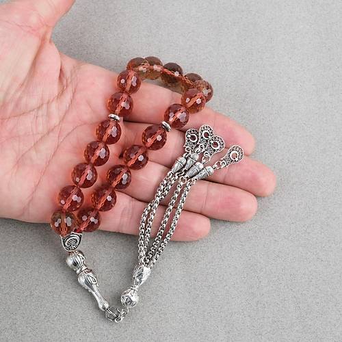 Zultanit Metal �mameli Bas�k K�re Kesim 12x13mm Tesbih