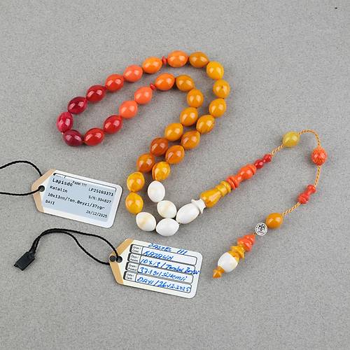 Katalin Bonibon Usta ��i �mzal� Tombul Beyzi 10x13mm Tesbih