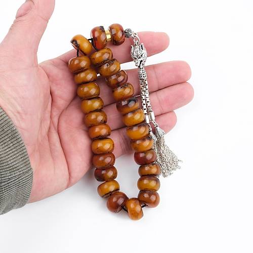 Kadim Katalin Eski Yap� El Boy Tekerlek Kesim15x9mm Tesbih