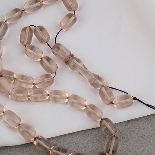 Ate� Kehribar Kaps�l Kesim 7x11mm Tesbih P�sk�ls�z �effaf