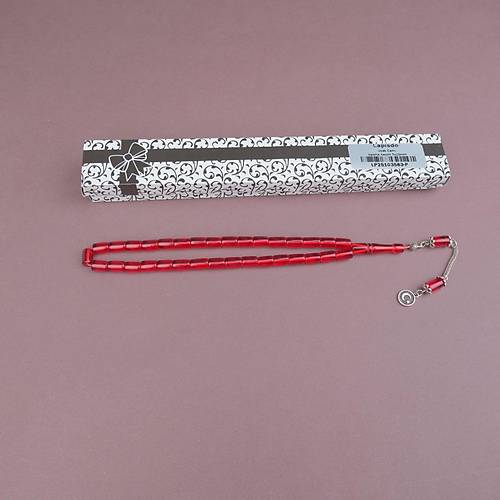 U�ak Cam� Kesme Kesim 7x10mm Tesbih Alpaka P�sk�ll� �effaf Koyu K�rm�z�