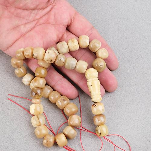 Damla Kehribar Tekerlek Kesim 12.5x11mm Tesbih