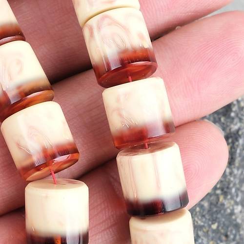 Skma Kehribar ngiliz Sandaloz Kesme Kesim 11.7x11.7mm Tesbih