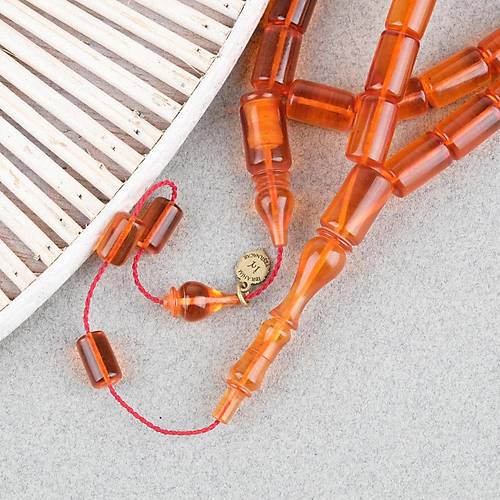 Ate� Kehribar Eski Heykel Objeden Kaps�l Kesim 7x12mm Tesbih