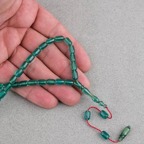 S�kma Kehribar Kaps�l Kesim Sistemli Bilek Boy 5x8mm Tesbih Ye�il