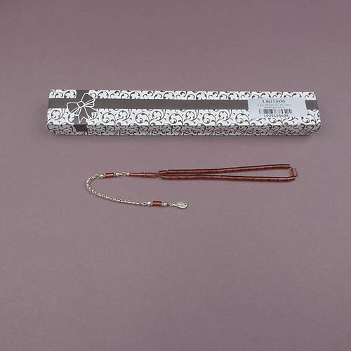 S�kma Kehribar Bilek Boy Kesme Kesim 4x7mm Sallama Tesbih Kahverengi