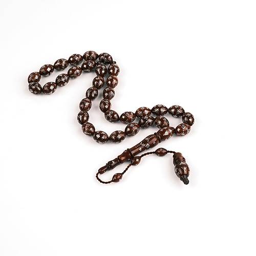 Kuka �ak�ml� Beyzi Kesim 8x11mm Tesbih