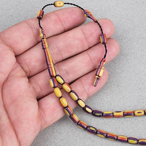 Kafur A�ac� Bilekboy Kaps�l Kesim 4.5x7.5mm Tesbih Sar�-Mor