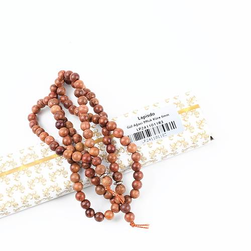G�l A�ac� 99luk K�re Kesim 6mm Namaz Tesbih