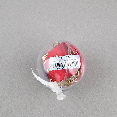 Fanus ��erisinde Mini Kuran ve Tesbih Seti