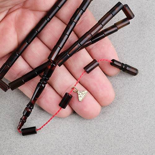 S�kma Kehribar Sistemli Kesme Kesim 5x10mm Kas�m Alt�nda� �mzal� Tesbih