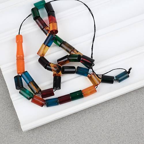 Ate� Kehribar Arizona Kesme Kesim 7x10mm Tesbih