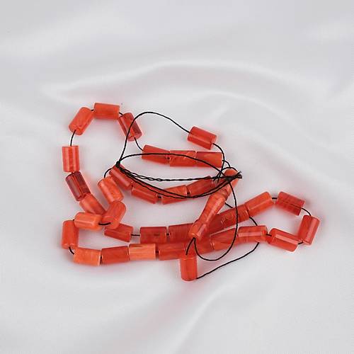 S�kma Kehribar Hareli Kesme Kesim 7x11mm Tesbih -Hareli Nar �i�e�i