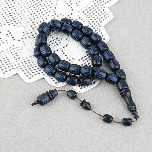 Kafur A�ac� Kaps�l Kesim 11x12mm Tesbih- Lacivert