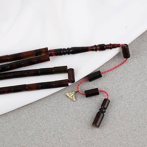 S�kma Kehribar Sistemli Kesme Kesim 5x10mm Kas�m Alt�nda� �mzal� Tesbih