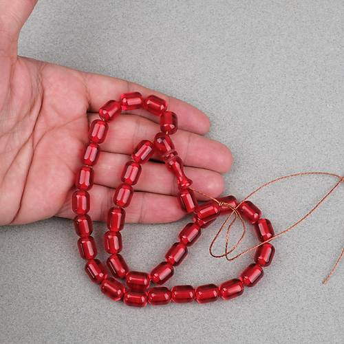 Ate� Kehribar Kaps�l Kesim 9x12mm- Kan K�rm�z�s� P�sk�ls�z