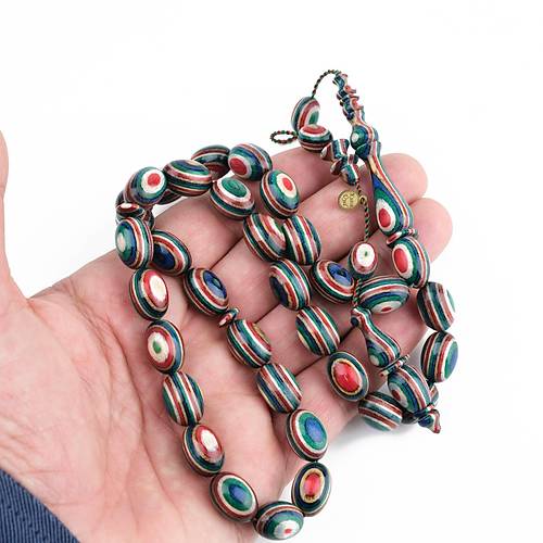 Kafur A�ac� Usta ��i �mzal� Beyzi Kesim 12x14mm Tesbih