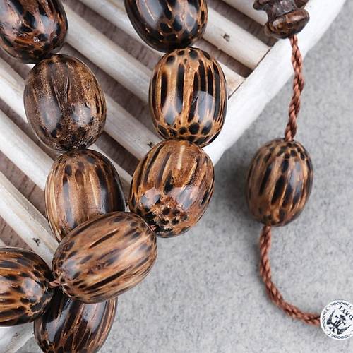 Vah�i Palmiye A�ac� Yumurta Kesim 10x13mm Tesbih