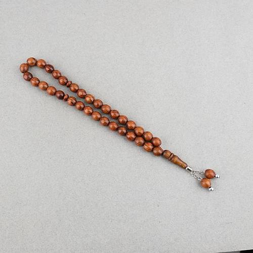 �am A�ac� K�re Kesim 10mm Tesbih Koyu Kahverengi