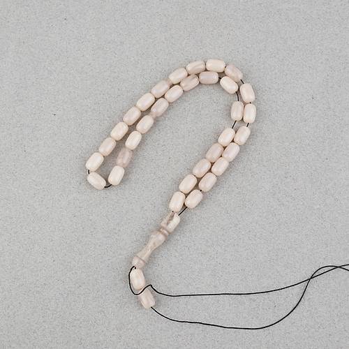 S�kma Kehribar Kaps�l Kesim 7x11mm Tesbih P�sk�ls�z Ta� Rengi