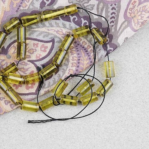 Ate� Kehribar Kesme Kesim 6x10mm Tesbih P�sk�ls�z