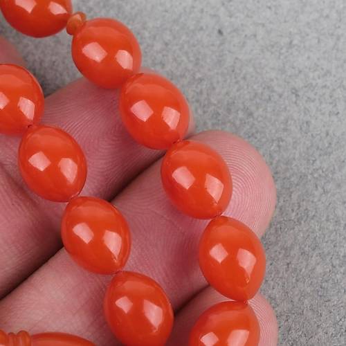 Kadim Katalin Eski amdan Obje Beyzi Kesim 8x10.5mm Tesbih