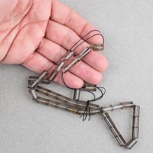 Ate� Kehribar Kesme Kesim 6x10mm Tesbih P�sk�ls�z