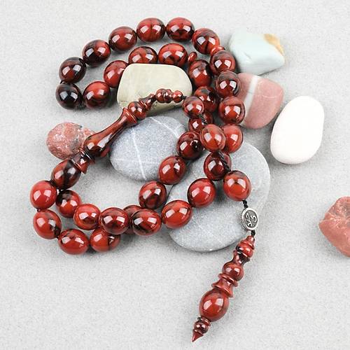 Skma Kehribar Usta i mzal Tombul Beyzi Kesim 11x13mm Tesbih