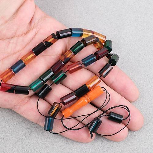 Ate� Kehribar Arizona Kesme Kesim 7x10mm Tesbih