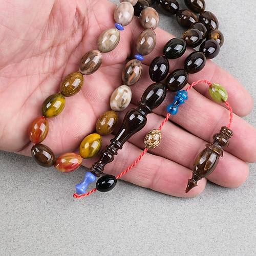 Katalin �ubuk Usta ��i �mzal� Yumurta Kesim 9x13mm Tesbih