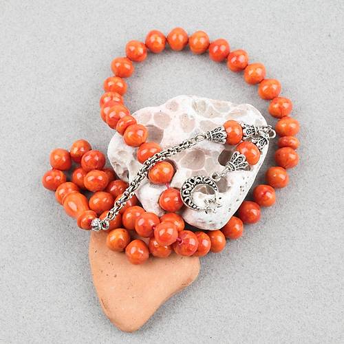 Skma Kehribar Alpaka Pskl Arabi 45lik Ulu Kre Kesim 9x10mm Tesbih